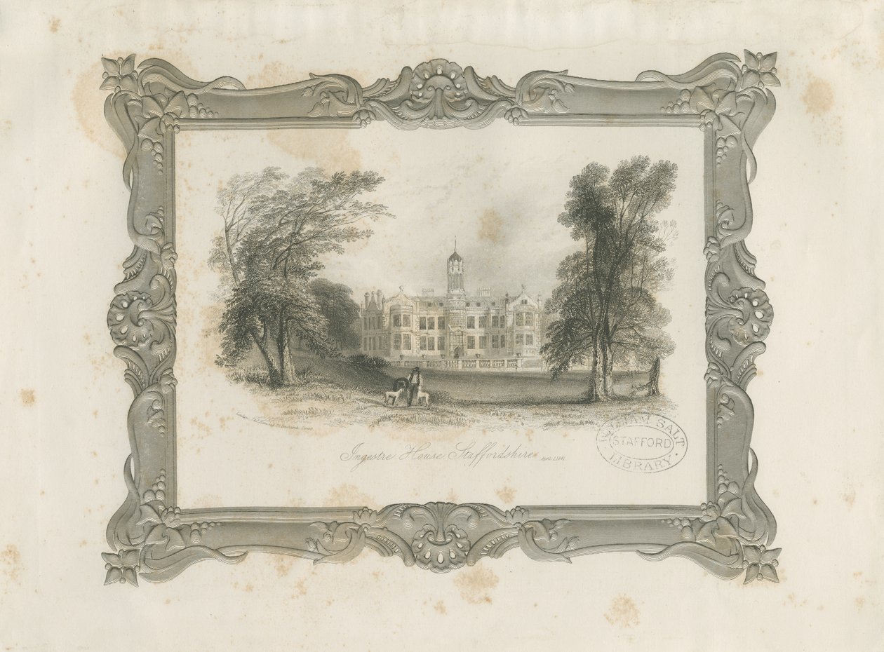 Ingestre Hall: teräskaiverrus, 1.4.1841 tekijältä Unbekannt