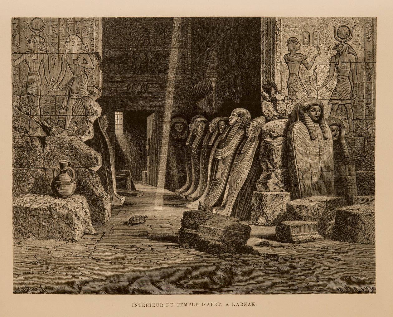 Sisäinen näkymä Apet-temppelistä Karnakissa, Egyptissä Kuva Egyptin atlasesta tekijältä Unbekannt