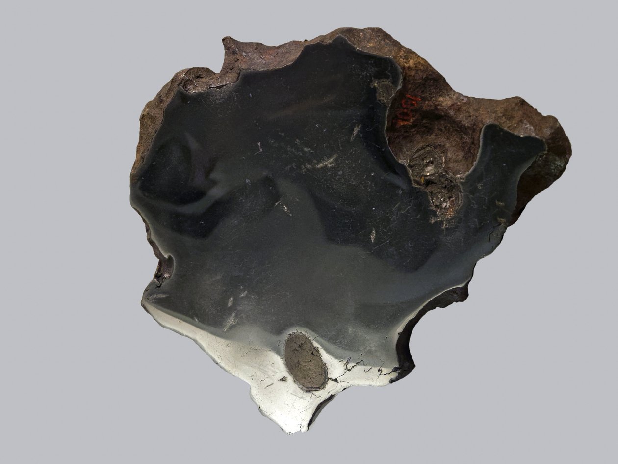 Rautameteoriitti (IAB). Etsi Canyon Diablo (USA) vuonna 1891. National Museum of Natural History, Pariisi. tekijältä Unbekannt
