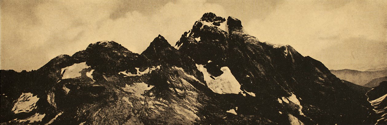 Italialaiset maisemat jumalallisessa komediassa: "Monviso" (Par. VI, 49-51). tekijältä Unbekannter Künstler