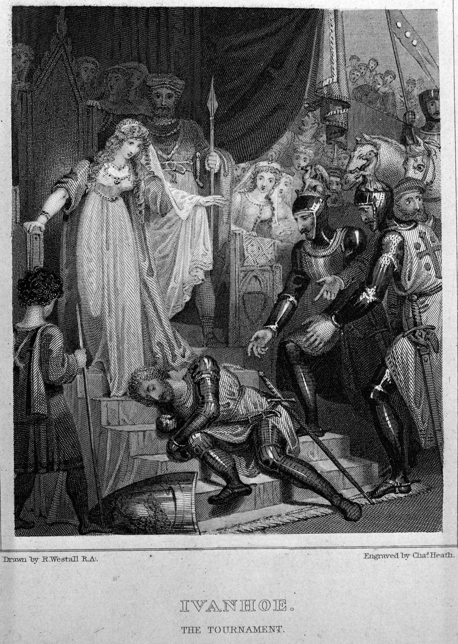 Ivanhoe, Walter Scottin historiallinen romaani (1819) tekijältä Unbekannt
