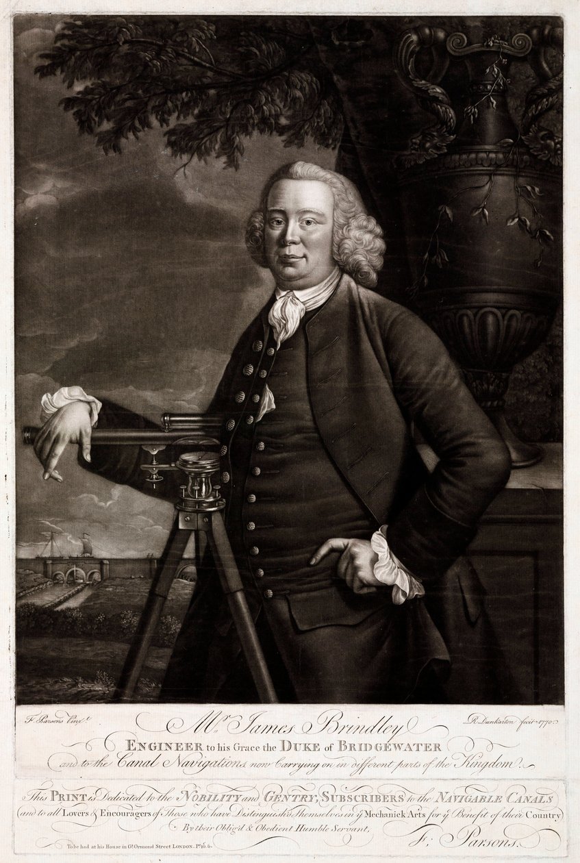 James Brindley, brittiläinen rakennusinsinööri ja kanavarakentaja tekijältä Unbekannt