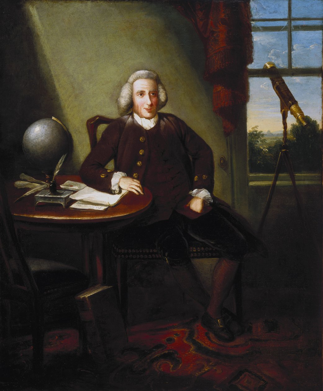 James Ferguson (1710-1776), brittiläinen tähtitieteilijä ja taiteilija (maalari), työssään tekijältä Unbekannter Künstler