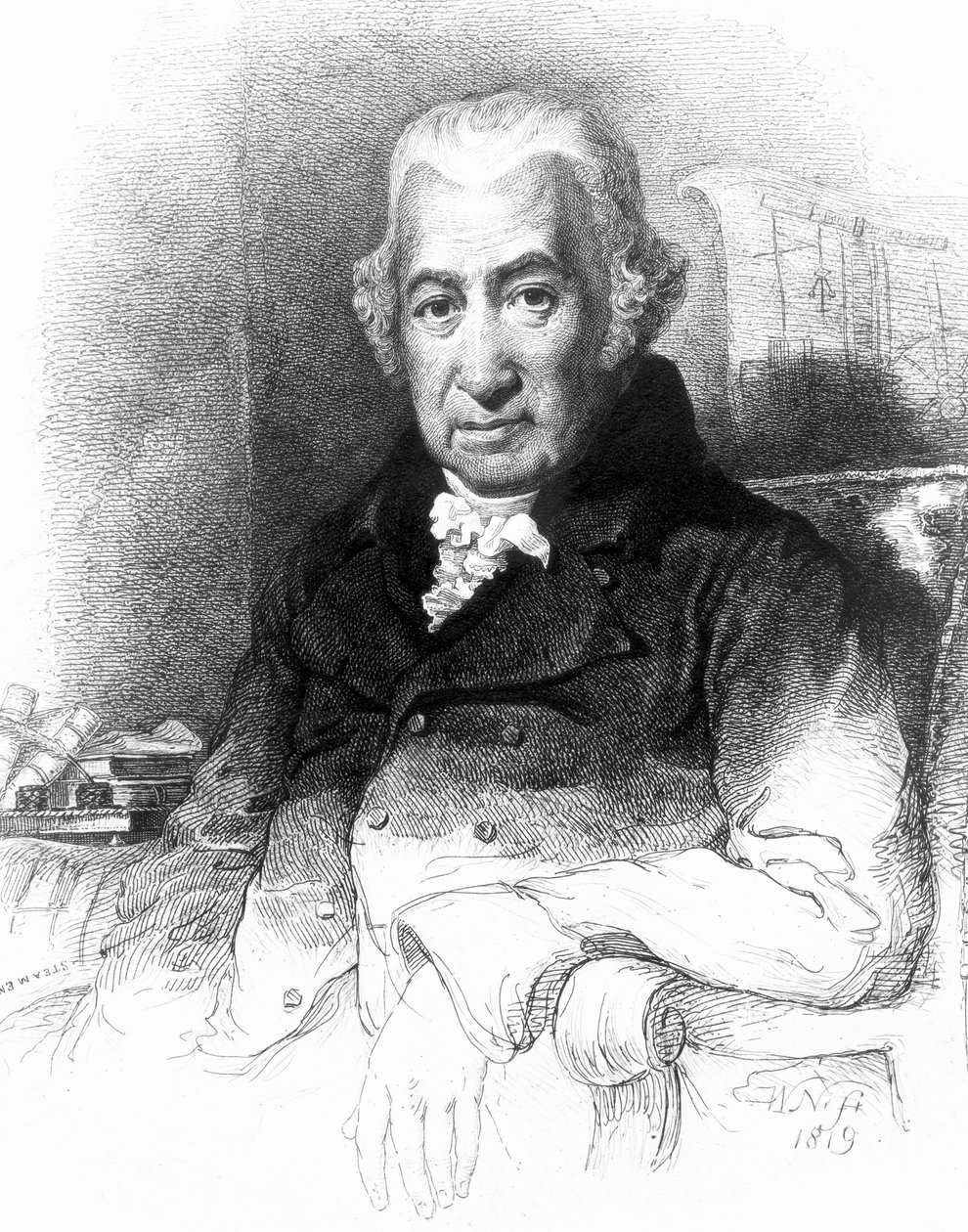 James Watt, skotlantilainen insinööri, 1800-luvun alku tekijältä Unbekannt