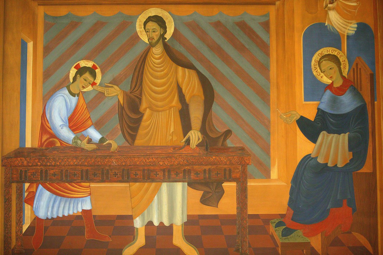 Jeesus puuseppänä Pariisi Ranska tekijältä Unbekannt