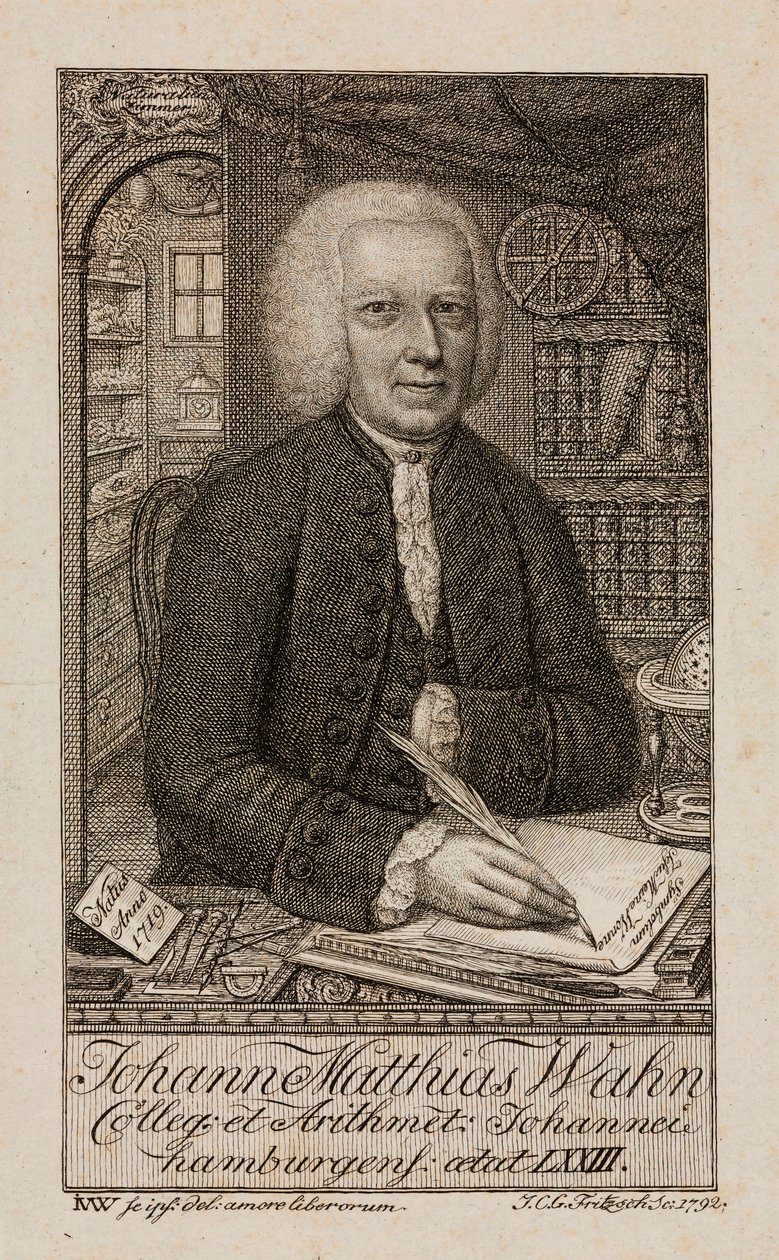 Johann Matthias Wahn, saksalainen matemaatikko, c1792 tekijältä Unbekannt