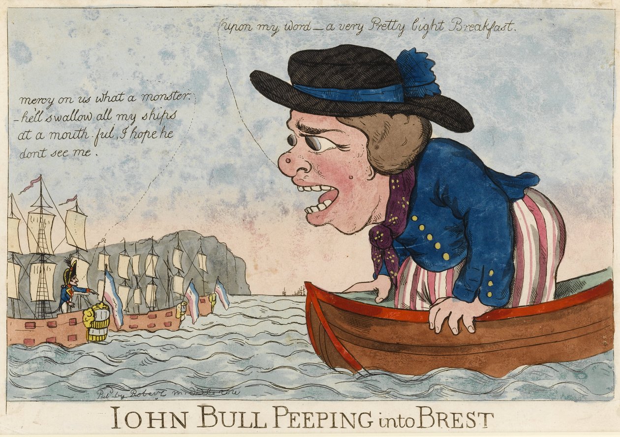 John Bull tutustuu Brestiin (Ranska) tekijältä Unbekannter Künstler