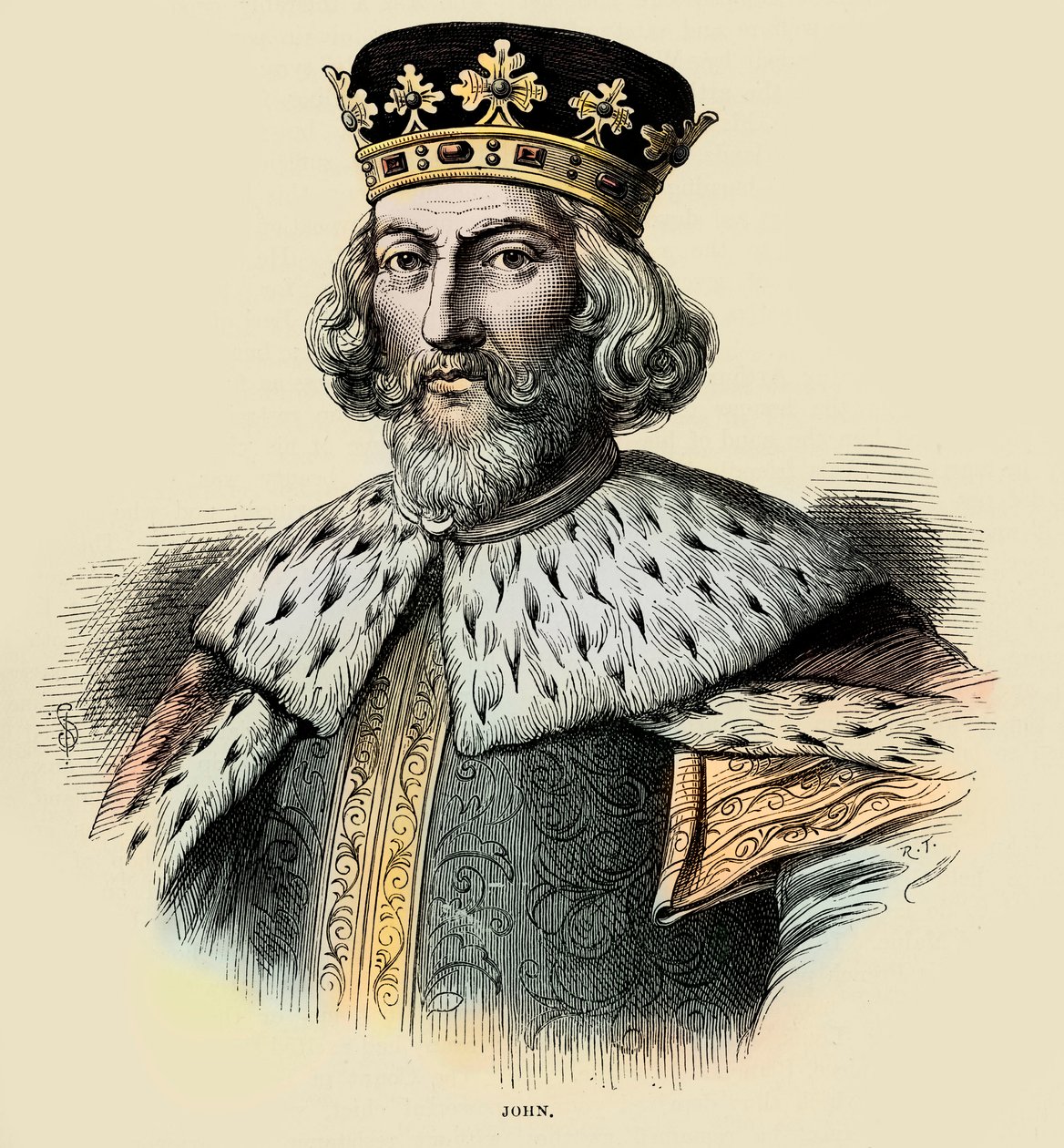 Johannes I, Englannin kuningas (kaiverrus) tekijältä Unbekannter Künstler