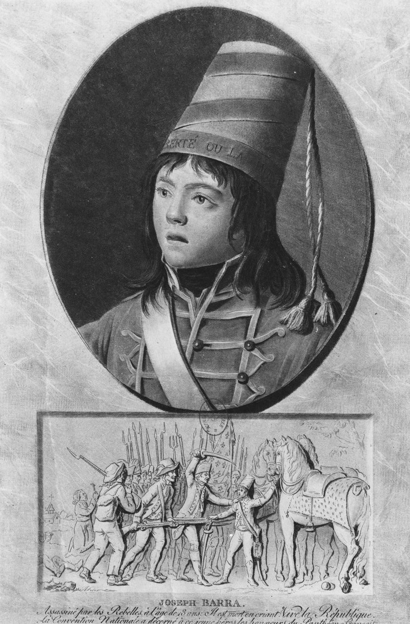 Joseph Bara tai Barra (1779 - 1793), ranskalainen sotilas. tekijältä Unbekannt