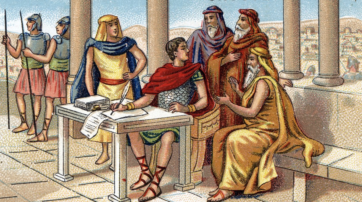Julius Caesar kirjoittaa kommenttejaan Gallian sodasta tekijältä Unbekannter Künstler