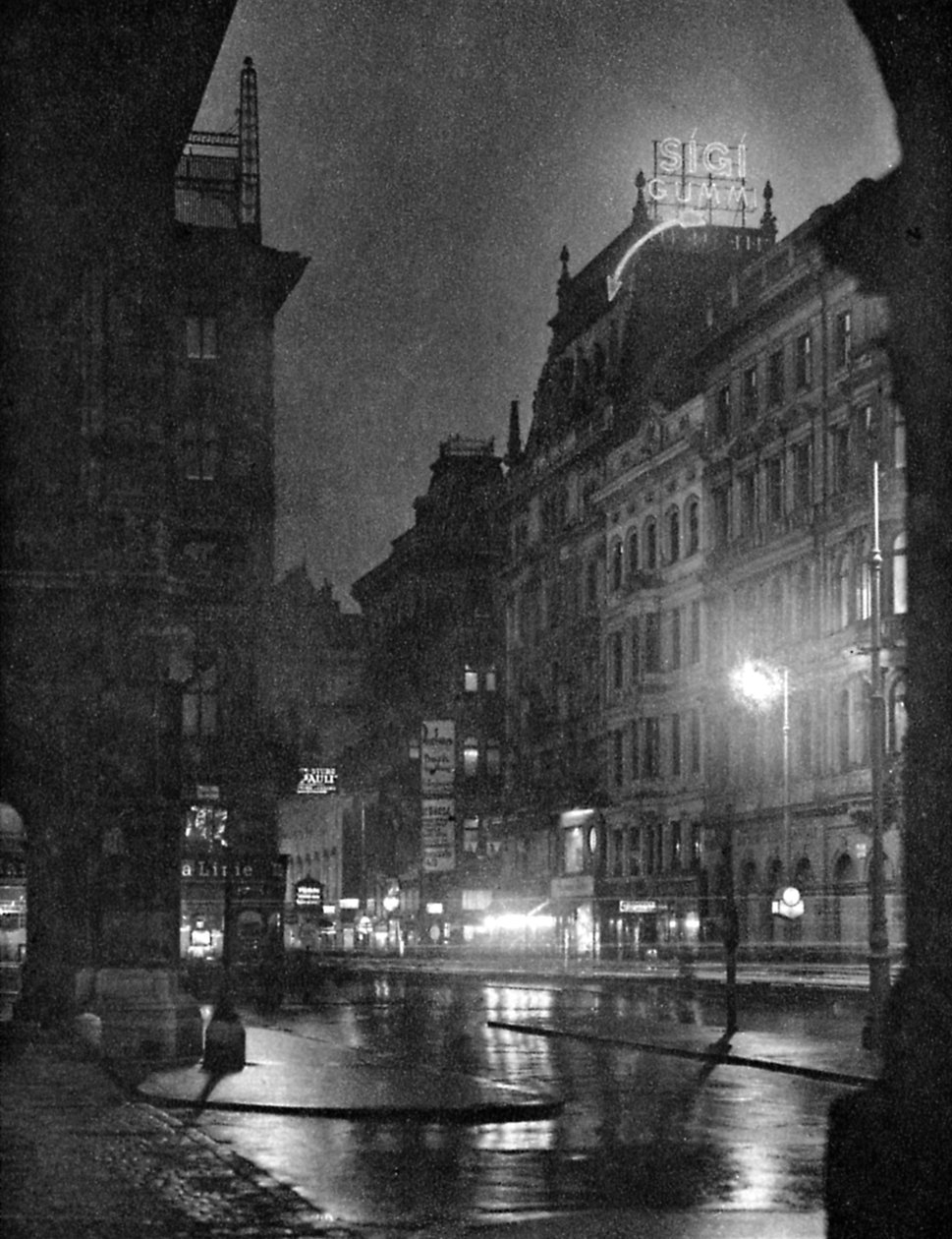 Kärntnerstraße yöllä, Wien tekijältä Unbekannter Künstler