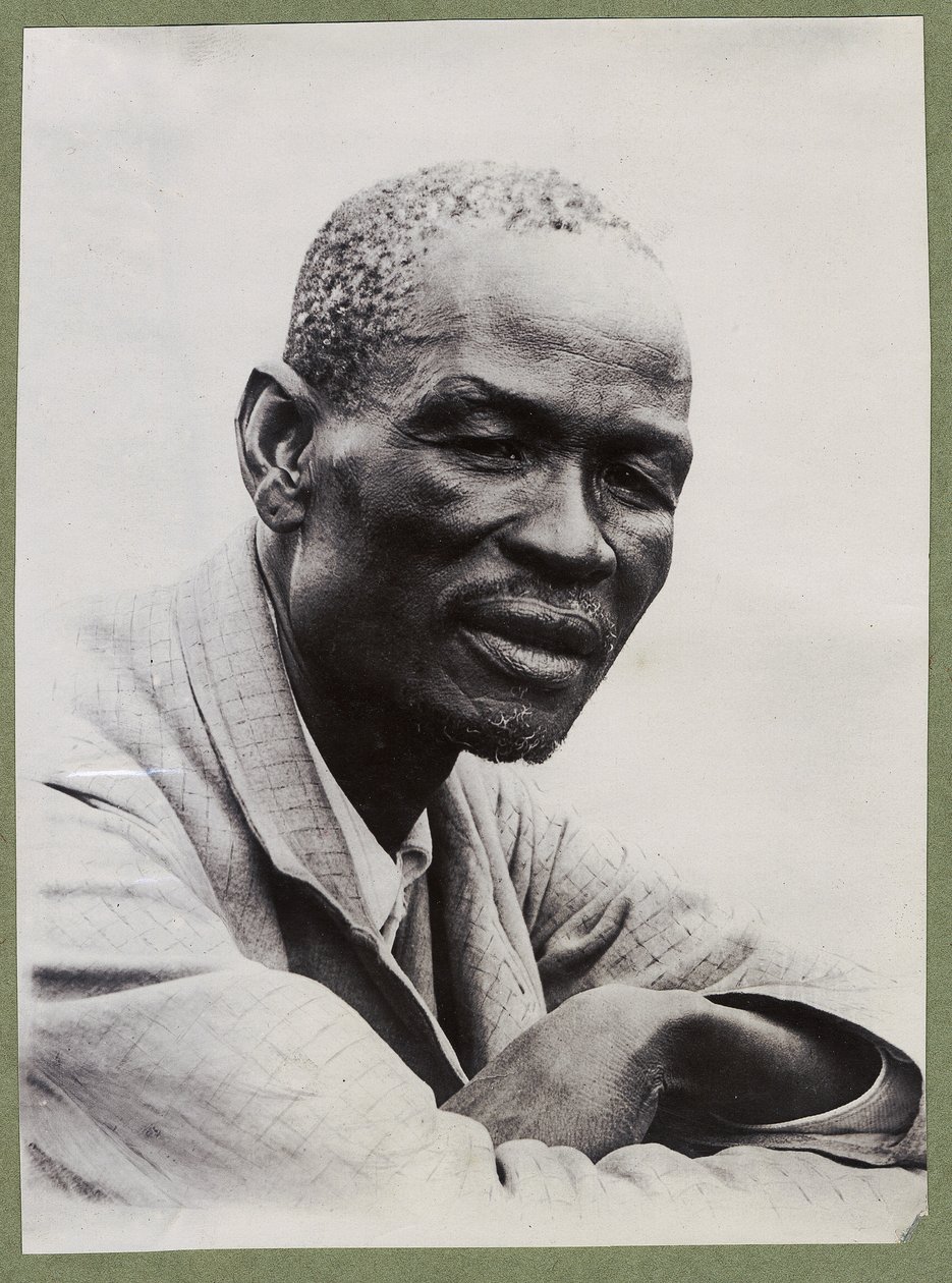 Khama, n. 1910 (gelatiinihopeaprintti) tekijältä Unbekannt