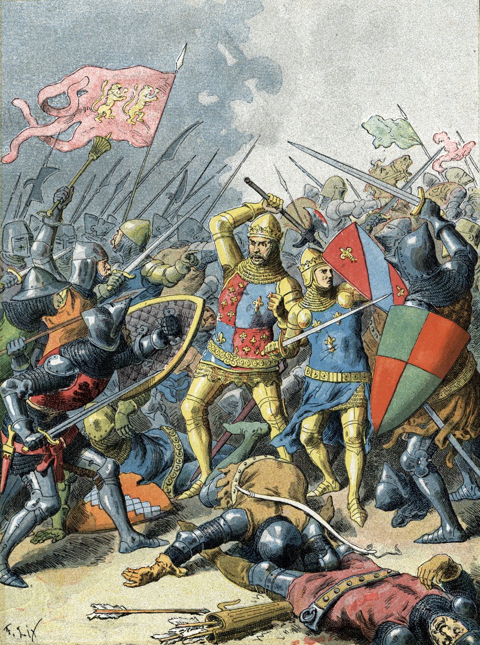 Kuningas Johannes II Hyvä Poitiersin taistelussa (1356) tekijältä Unbekannter Künstler