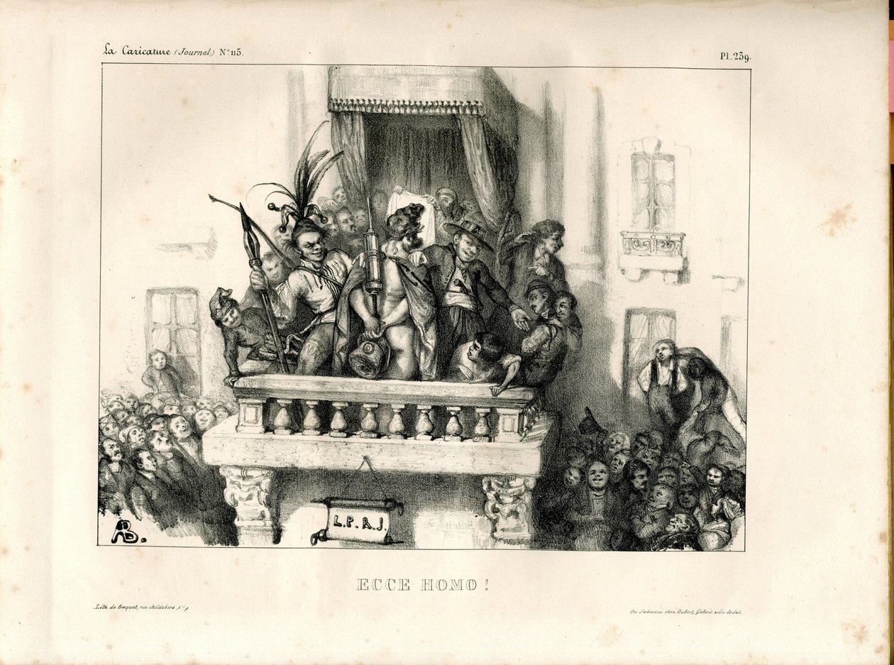 La Caricature (1830) poliittinen, satiirinen, mustavalkoinen kuva tekijältä Unbekannter Künstler
