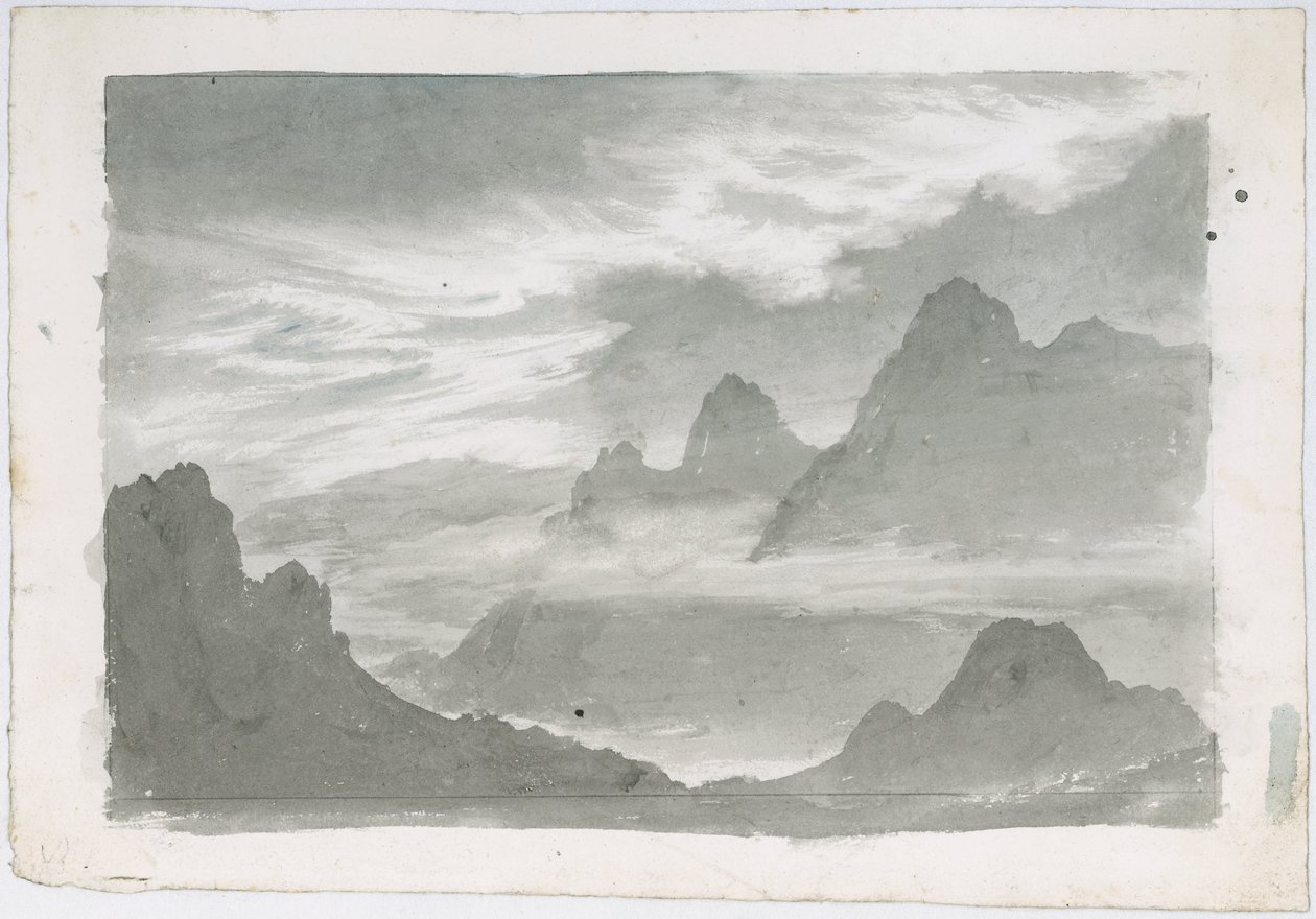 Vuoriston rinteitä peittävät kerrostumat, noin 1803-1811. tekijältä Unbekannter Künstler