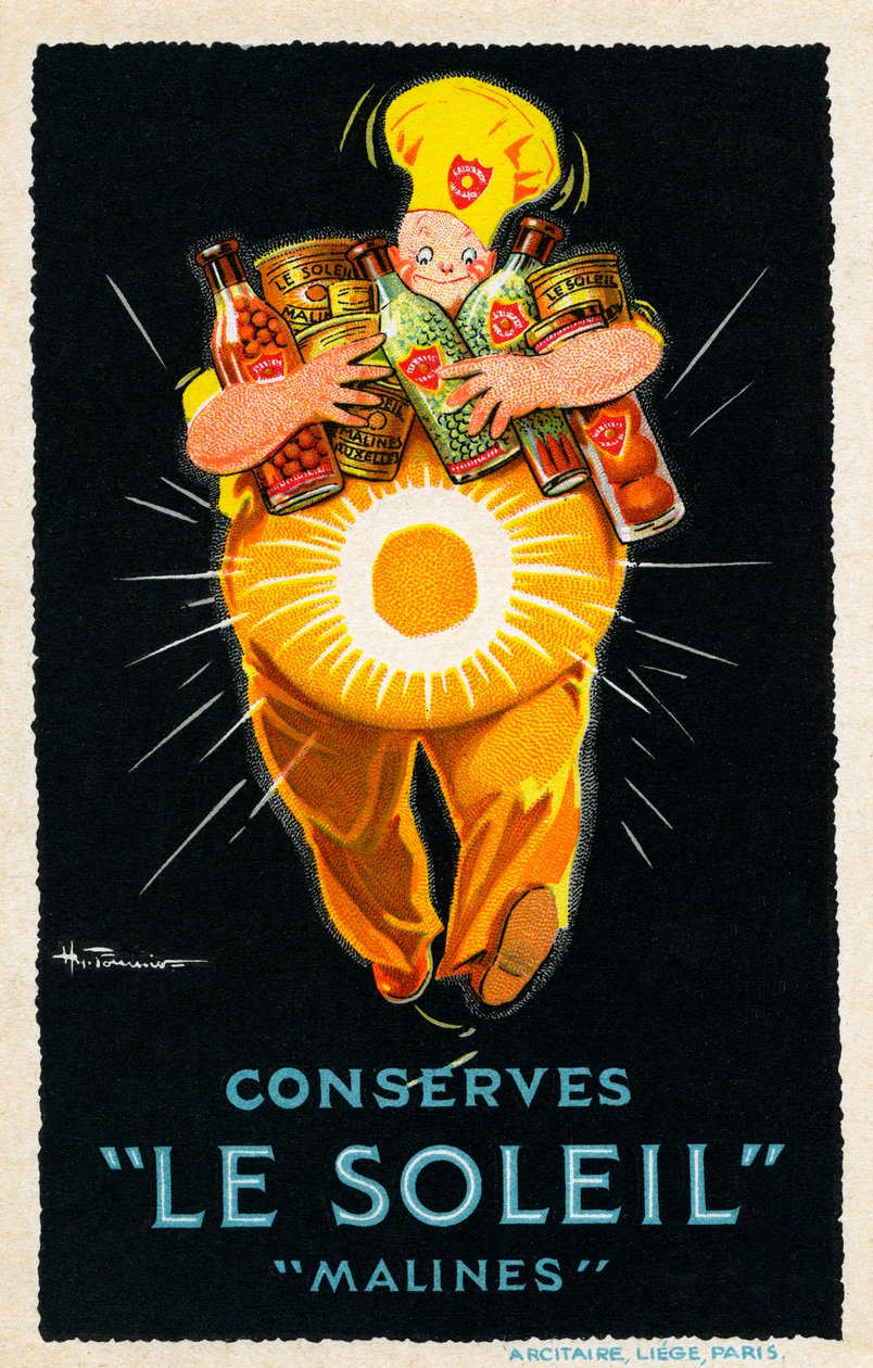 Le Soleil Malines Conserves - mainos tekijältä Unbekannter Künstler