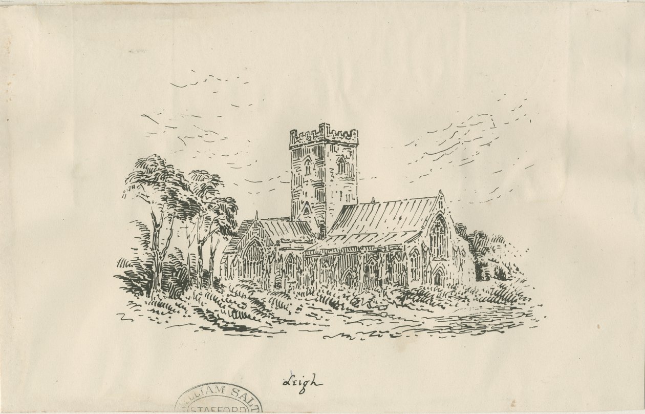 Leigh Church: litografia ja [?1800-luku] tekijältä Unbekannt