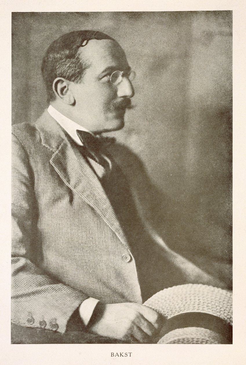 Leon Bakst (1866-1924), venäläinen taidemaalari, muotokuva (m/w valokuva) tekijältä Unbekannt