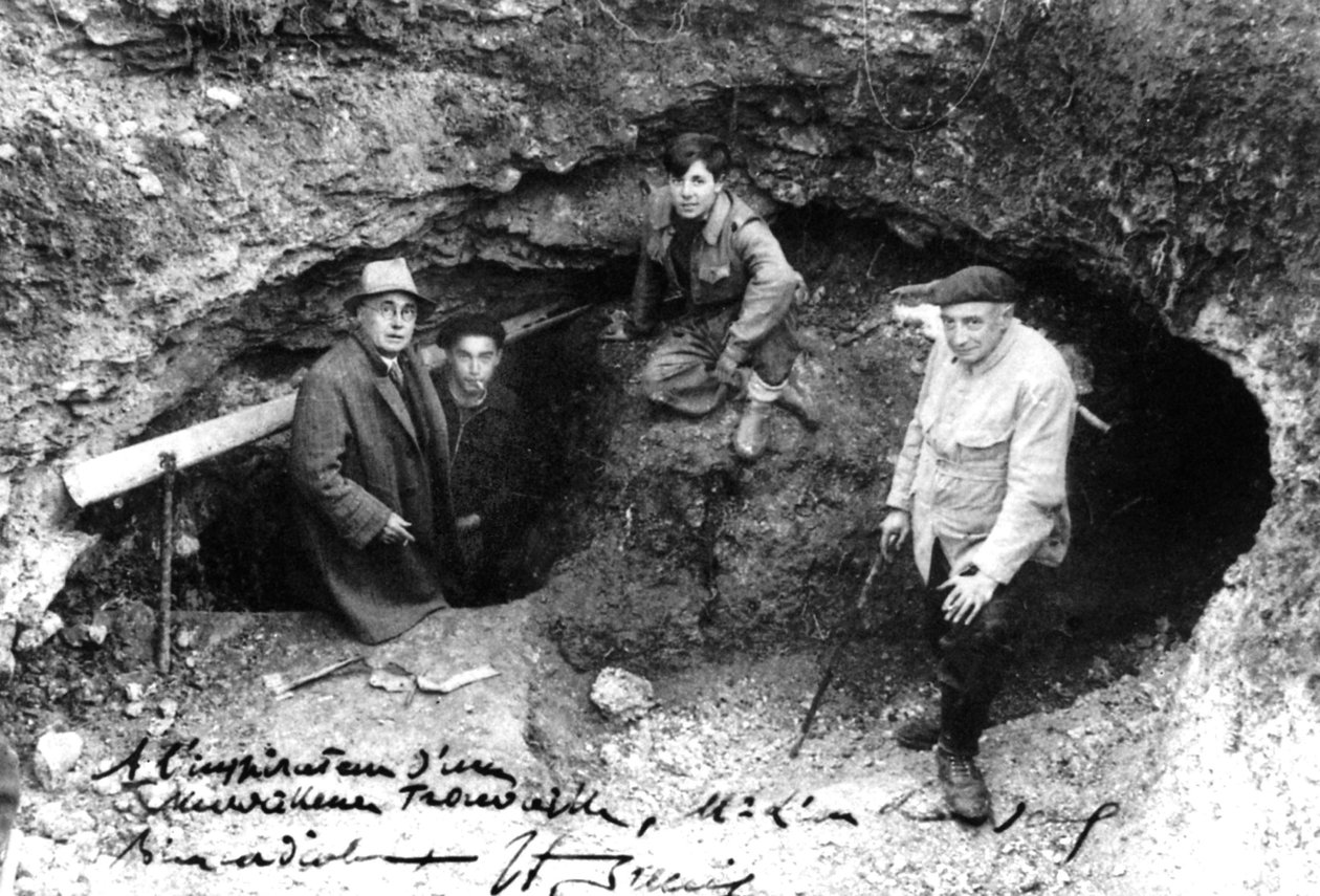 Leon Laval, Marcel Ravidat, Jacques Marsal ja Abbot Breuil Lascaux