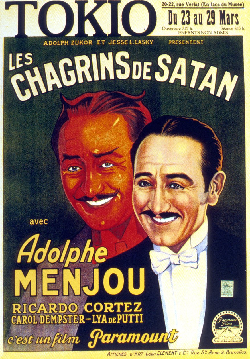 Les Sorrows de Satan The Sorrows of Satan, kirjoittanut DWGriffith yhdessä Adolf Menjoun kanssa 1926 tekijältä Unbekannt