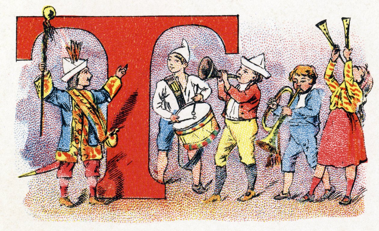 T-kirjain: Trumpettirumpu. Fosfatine Falieresin aakkoset. Kaiverrus. Brevete aakkoset S.G.D.G. apteekkari Pierre Emile Falieres. Kuvituksia kromolitografiassa, 1800-luvun loppu. 16 sivua. Mitat: 103x154mm tekijältä Unbekannt