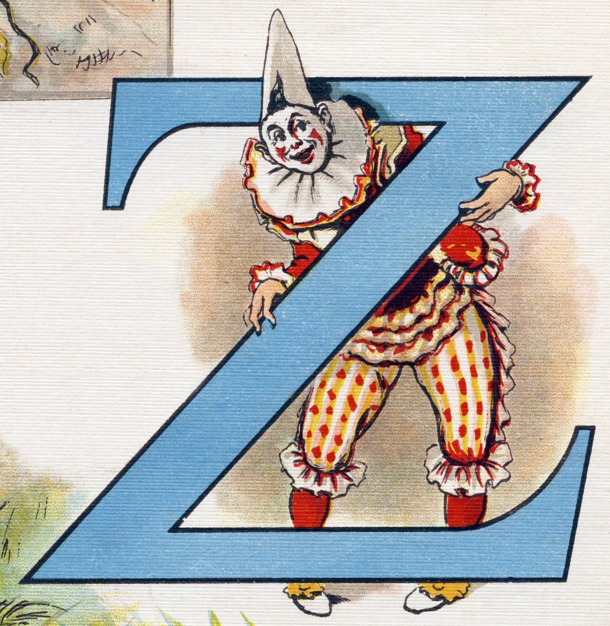 Kirjain Z: Zizi klovni. Kaiverrus "ABC L