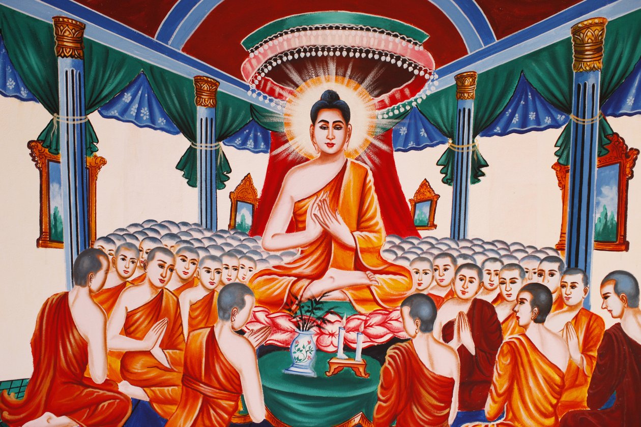 Buddhan elämä Arahants-konventtia ohjaamassa, Siem Reap, Kambodža tekijältä Unbekannt