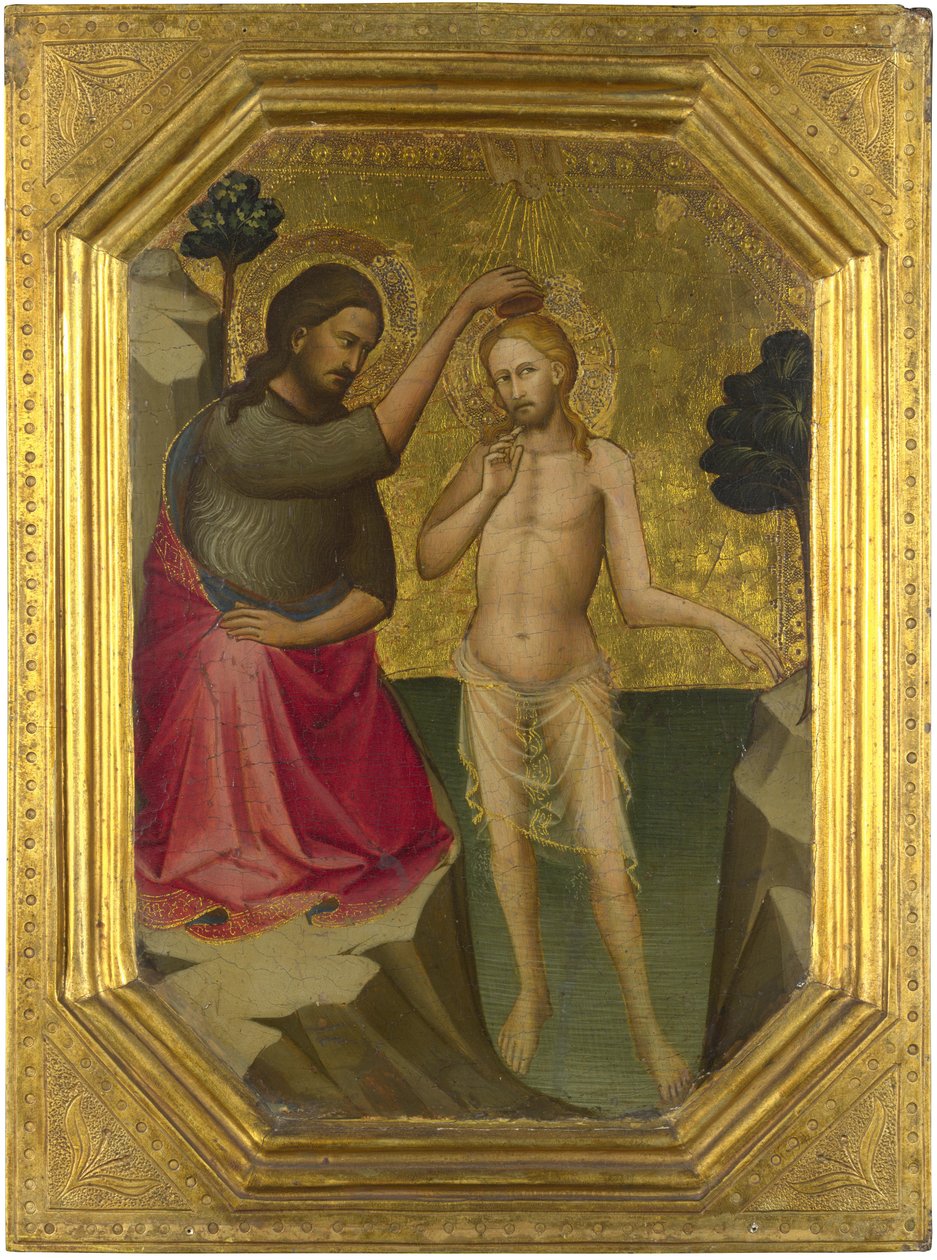 Lorenzo Monaco. Kristuksen kaste, 1387-8, Lontoo NG. tekijältä Unbekannter Künstler