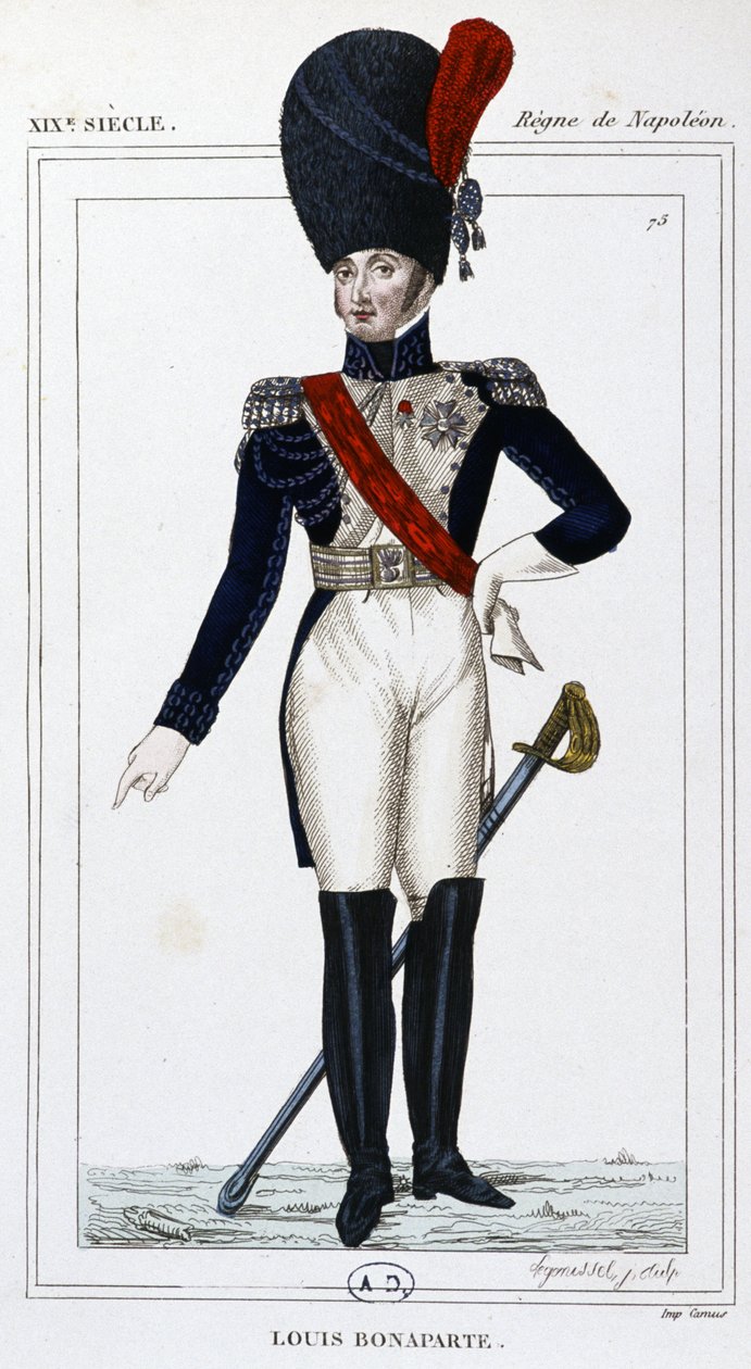 Louis Bonaparte, noin 1810 (kaiverrus). tekijältä Unbekannter Künstler
