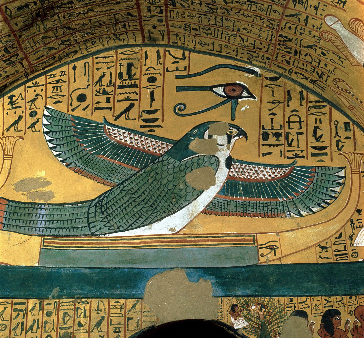 Luxor (Luxor, Luxor) Thebes: Deir el Medineh, Necropole des artisans. Jumala Horus haudassa 18. dynastia. tekijältä Leopold Blonder