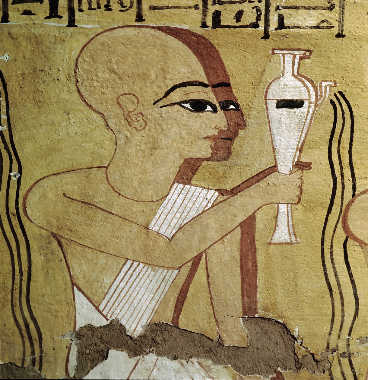 Luxor Thebes: Deir el Medineh, käsityöläisten hautausmaa. Papit harjoittavat puhdistusta. 19. dynastian hauta. tekijältä Leopold Blonder
