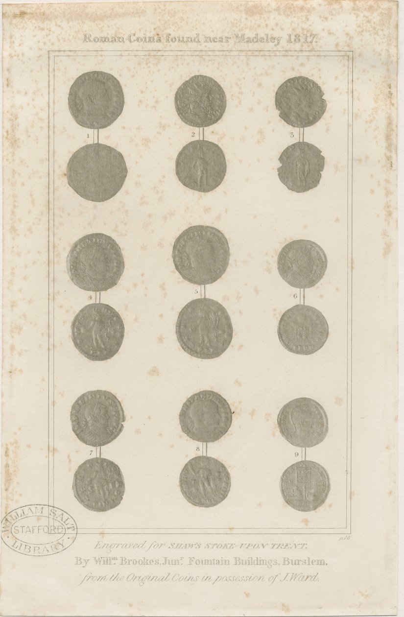 Madeley - Roomalaiset kolikot: kaiverrus, nd [c 1817] tekijältä Unbekannt