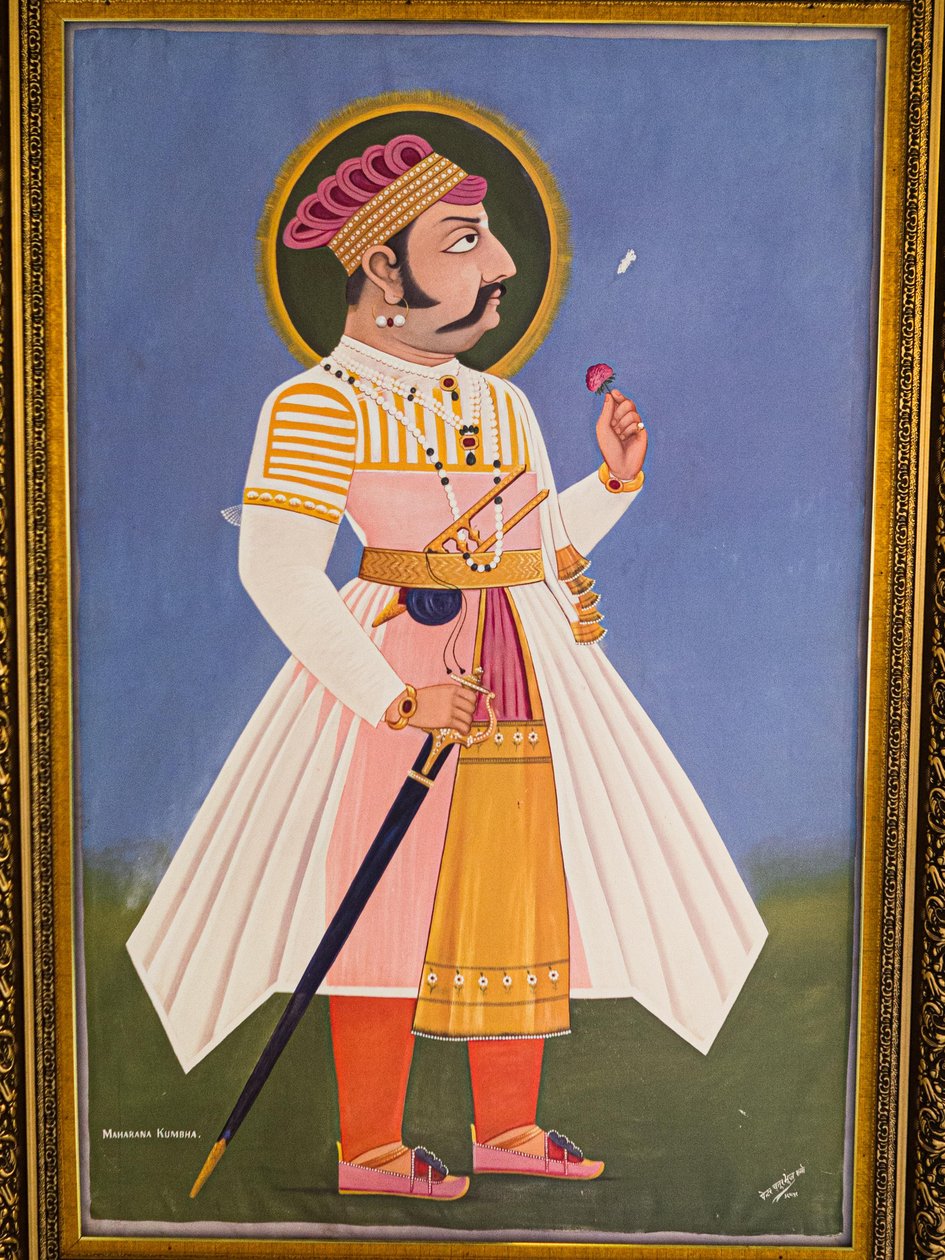 Maharaja Kumbha, maalaus, Mehrangarh Fort, Jodhpur, Rajasthan, Intia, Aasia (kuva) tekijältä Unbekannter Künstler