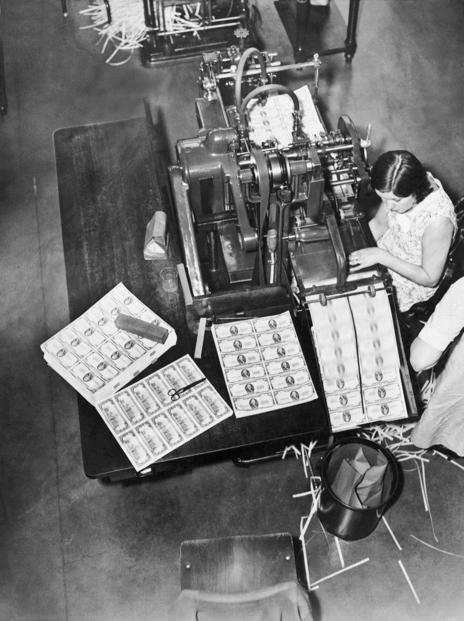 Making Bills, Washington, D.C., n. 1929 (b/w kuva) tekijältä Unbekannt