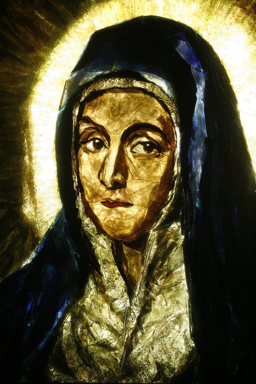 Mater Dolorosa (yksityiskohta), kirjoittanut El Greco, Lourdes, Ranska tekijältä Unbekannt