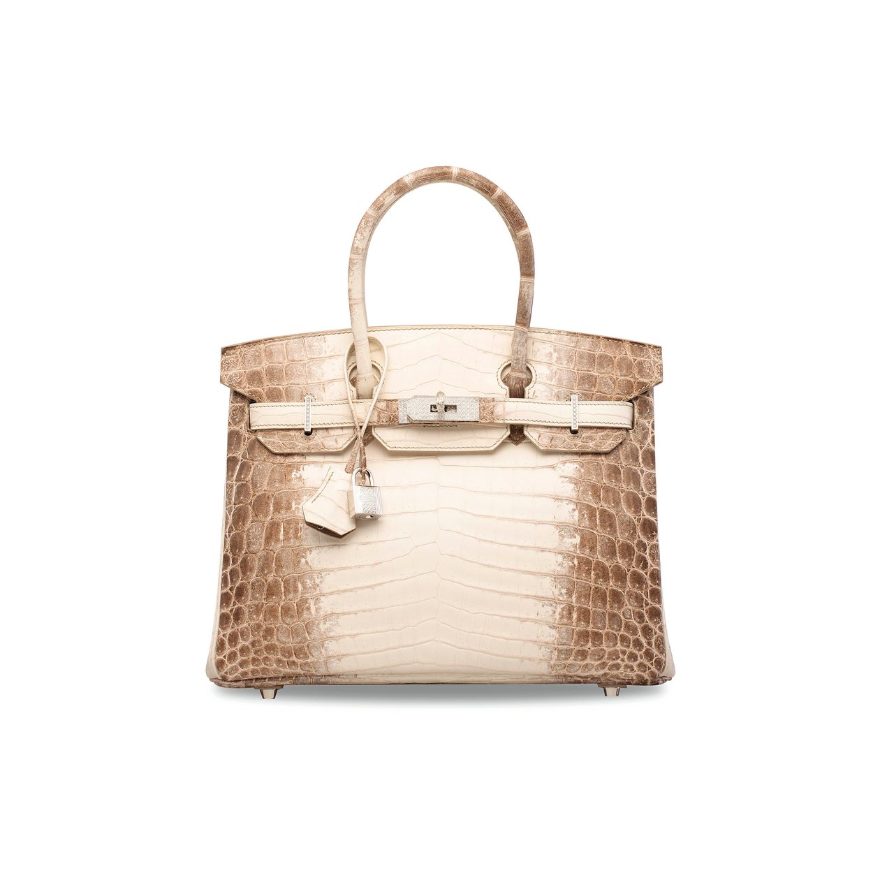 Mattavalkoinen Himalaya Niloticus Crocodile Diamond Birkin 30, Hermès, 2014 (krokotiilin nahka, valkokulta ja timantit) tekijältä Unbekannt