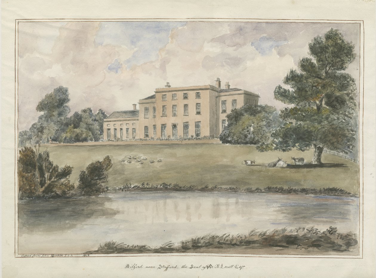 Milford House: akvarellimaalaus, 1848 tekijältä Unbekannt