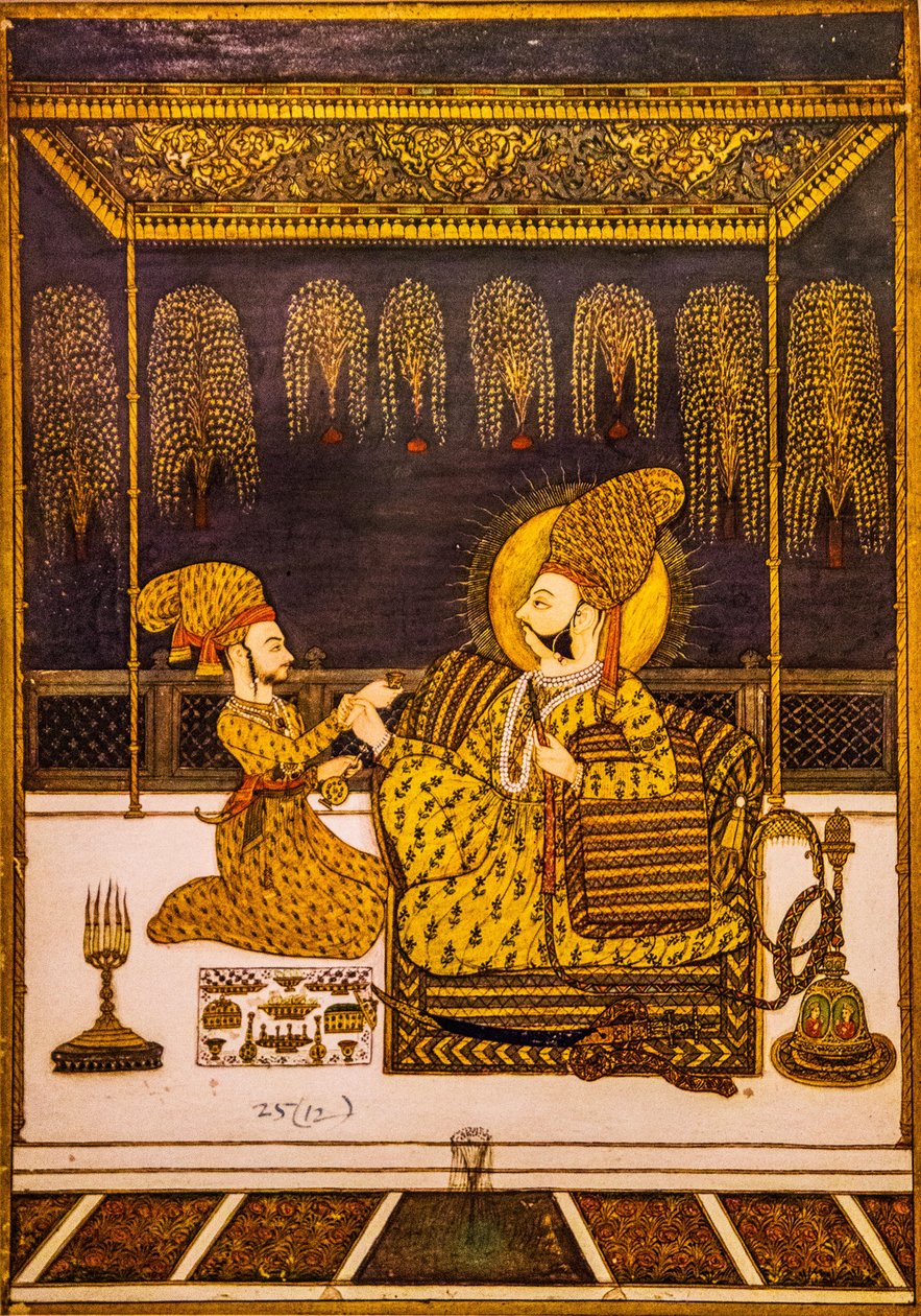Miniatyyrimaalaus, Mehrangarhin linnake, Jodhpur, Jodhpur, Rajasthan, Intia, Aasia (kuva) tekijältä Unbekannter Künstler