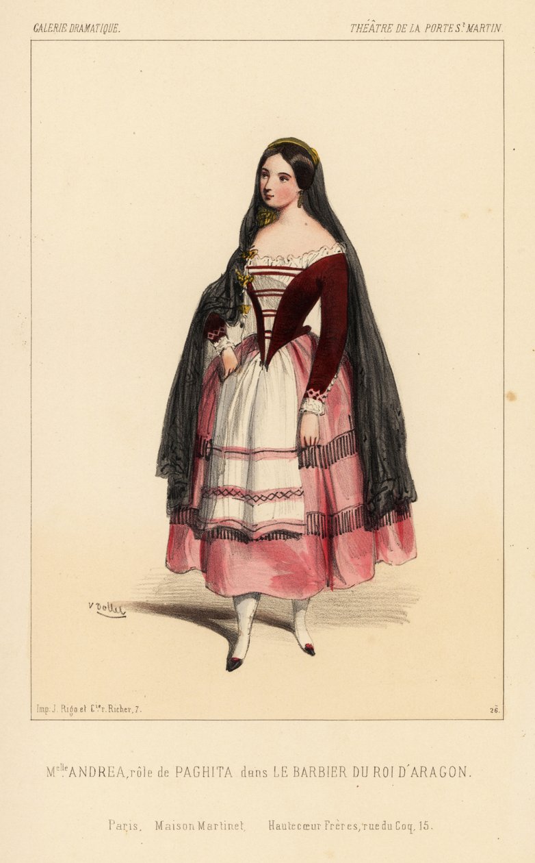Neiti Andrea ja Paghita Louis Marie Fontanin ja Jean-Joseph Aderin elokuvassa Le Barbier du Roi d