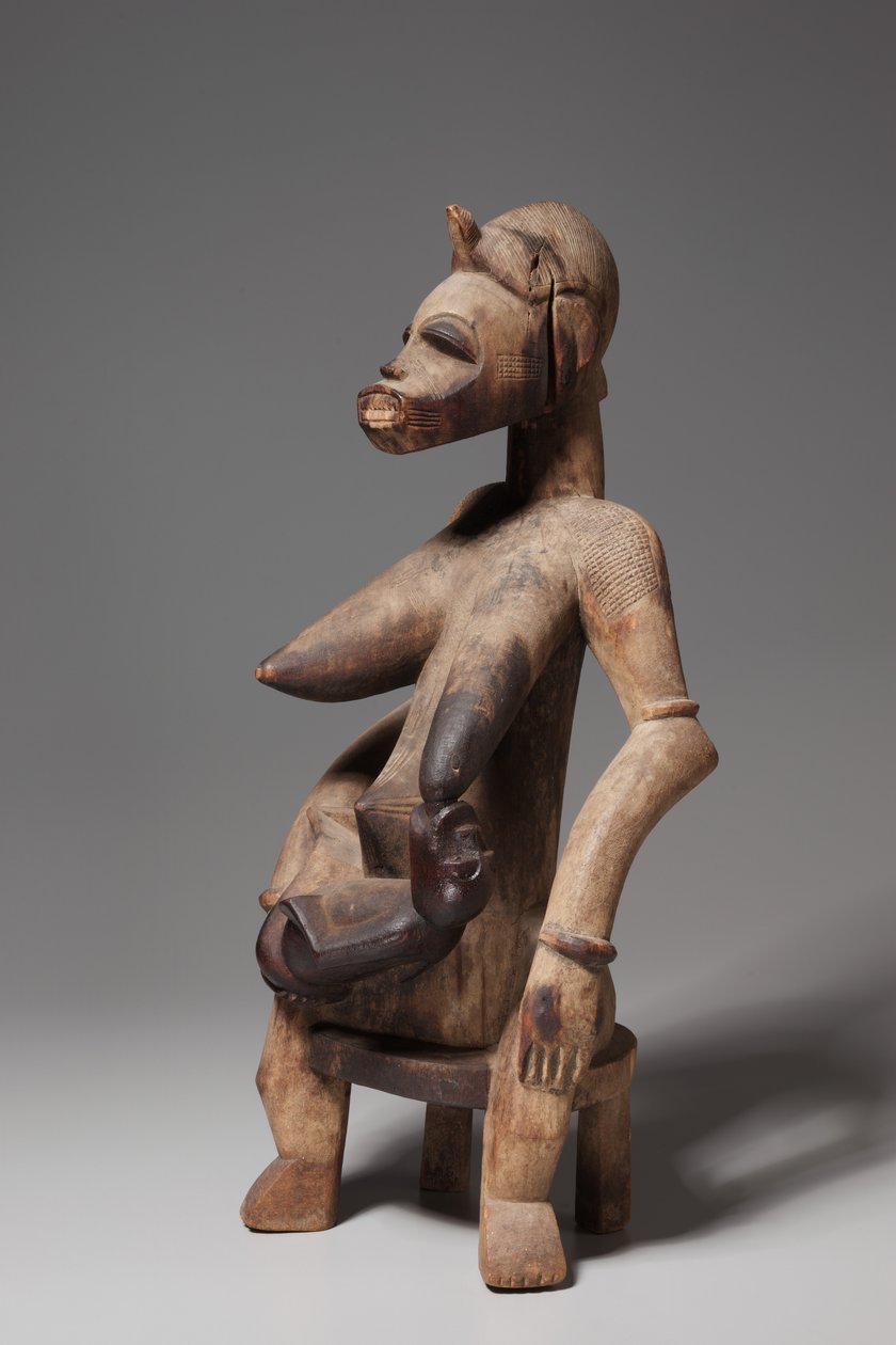 Äiti ja lapsi -hahmo, 1800-1900 tekijältä Unbekannt