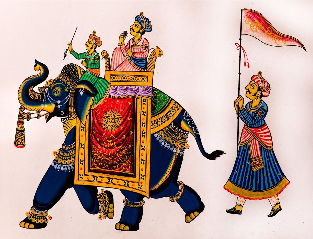 Seinämaalaus vanhassa kaupungissa, Udaipur, Udaipur, Rajasthan, Intia, Aasia (kuva) tekijältä Unbekannter Künstler