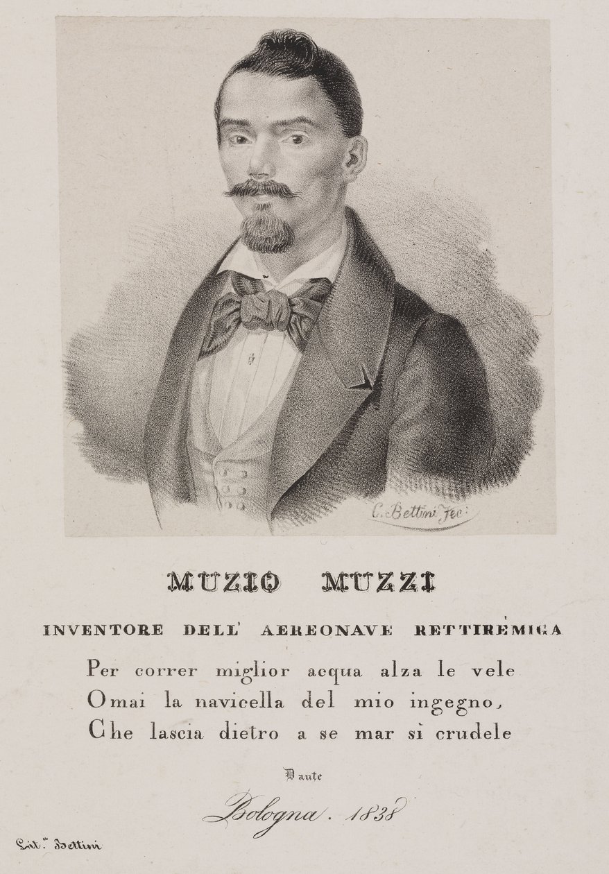 Muzio Muzzi, italialainen ilmapalloilija tekijältä Unbekannt