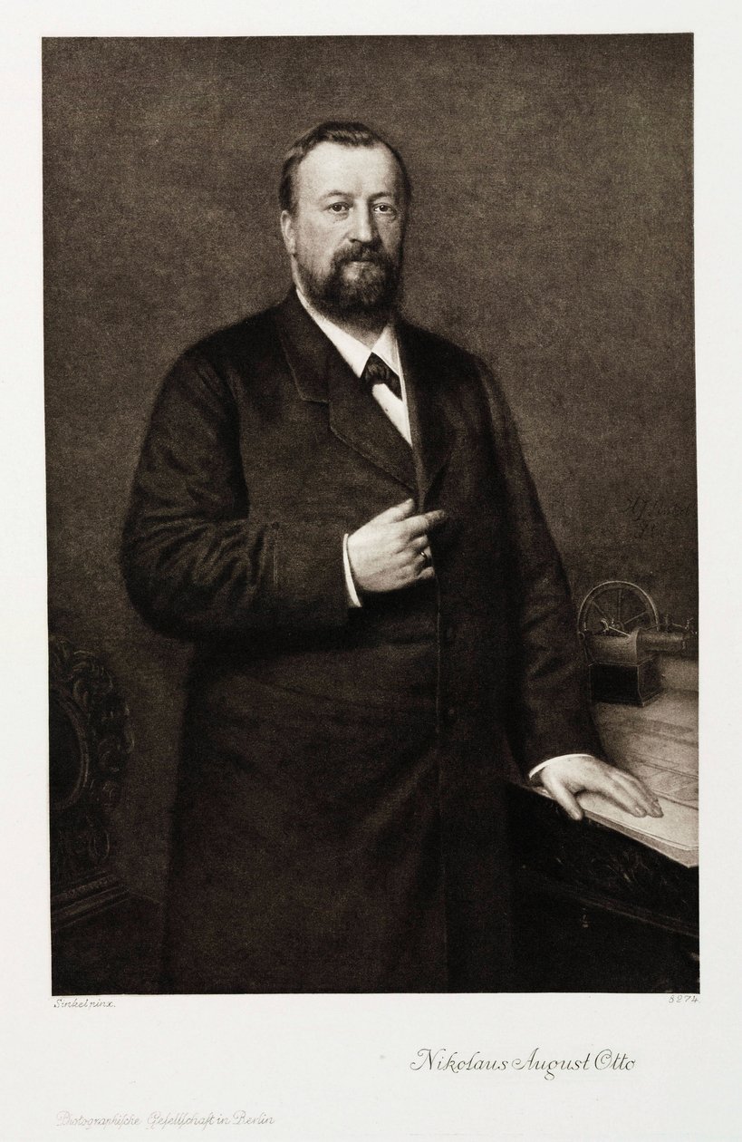 Nikolaus August Otto, saksalainen insinööri, n. 1870-luku tekijältä Unbekannt
