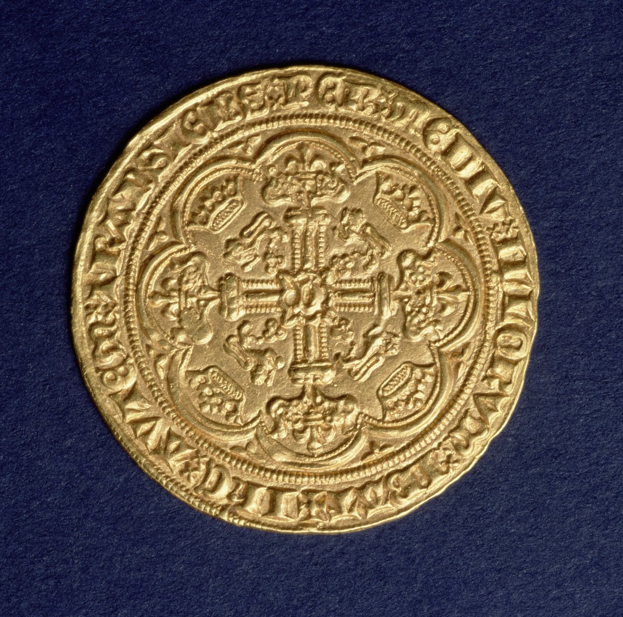 Edward III:n aatelinen (1312-77) kääntöpuolella ristikuvio, Calais