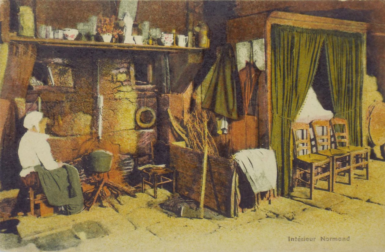 Norman sisustus, 1900-luvun alku (postikortti) tekijältä Unbekannter Künstler