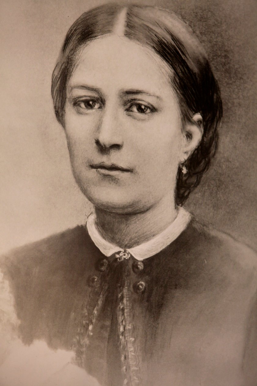 Notre-Dame-des-Victoires-basilika; Louis ja Zelie Martinin kappeli; Zelie Martinin muotokuva; Pariisi, Ranska tekijältä Unbekannt