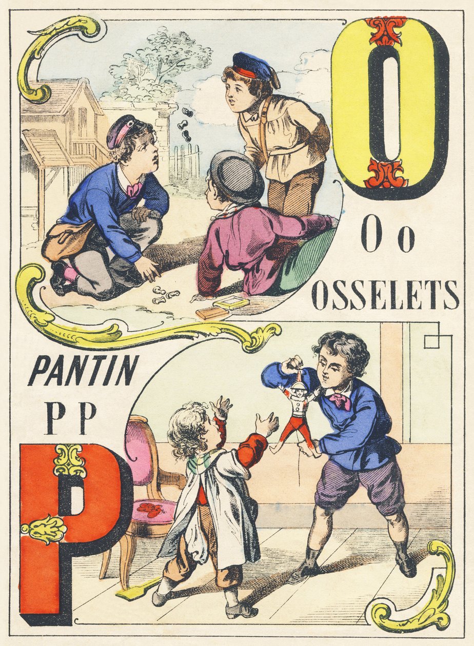 O P: ossicles, puppet - Games Alphabet, n. 1890 (kuva) tekijältä Unbekannt