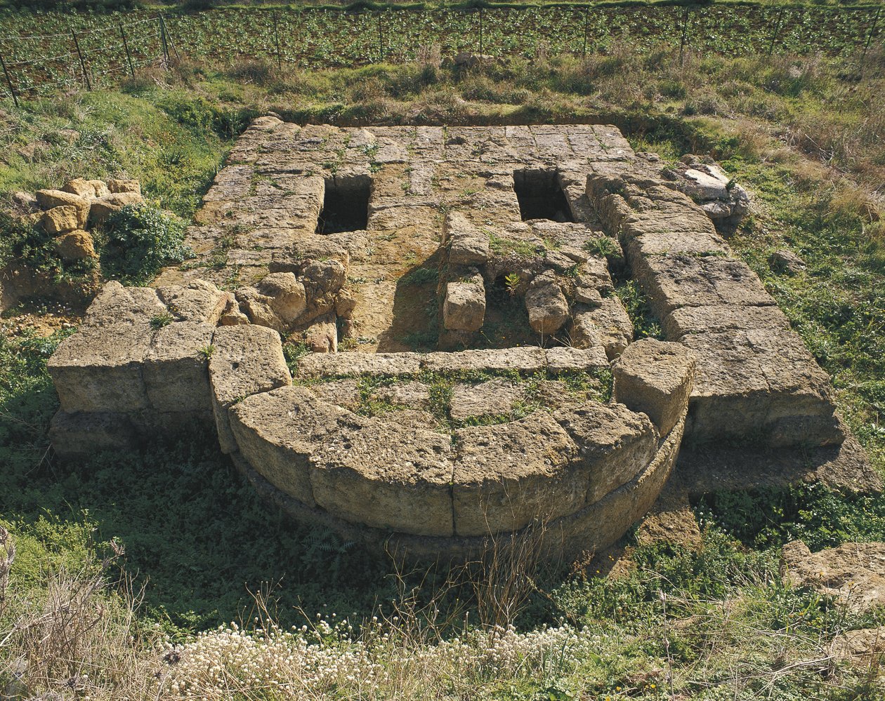 Vanhat basilikan rauniot, Temppeleiden laakso, Agrigento, Sisilia, Italia tekijältä Benjamin Baud