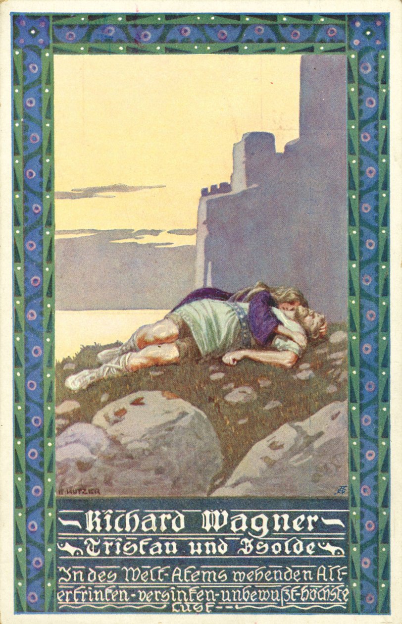Wagnerin ooppera Tristan ja Isolde (juliste) tekijältä Unbekannter Künstler