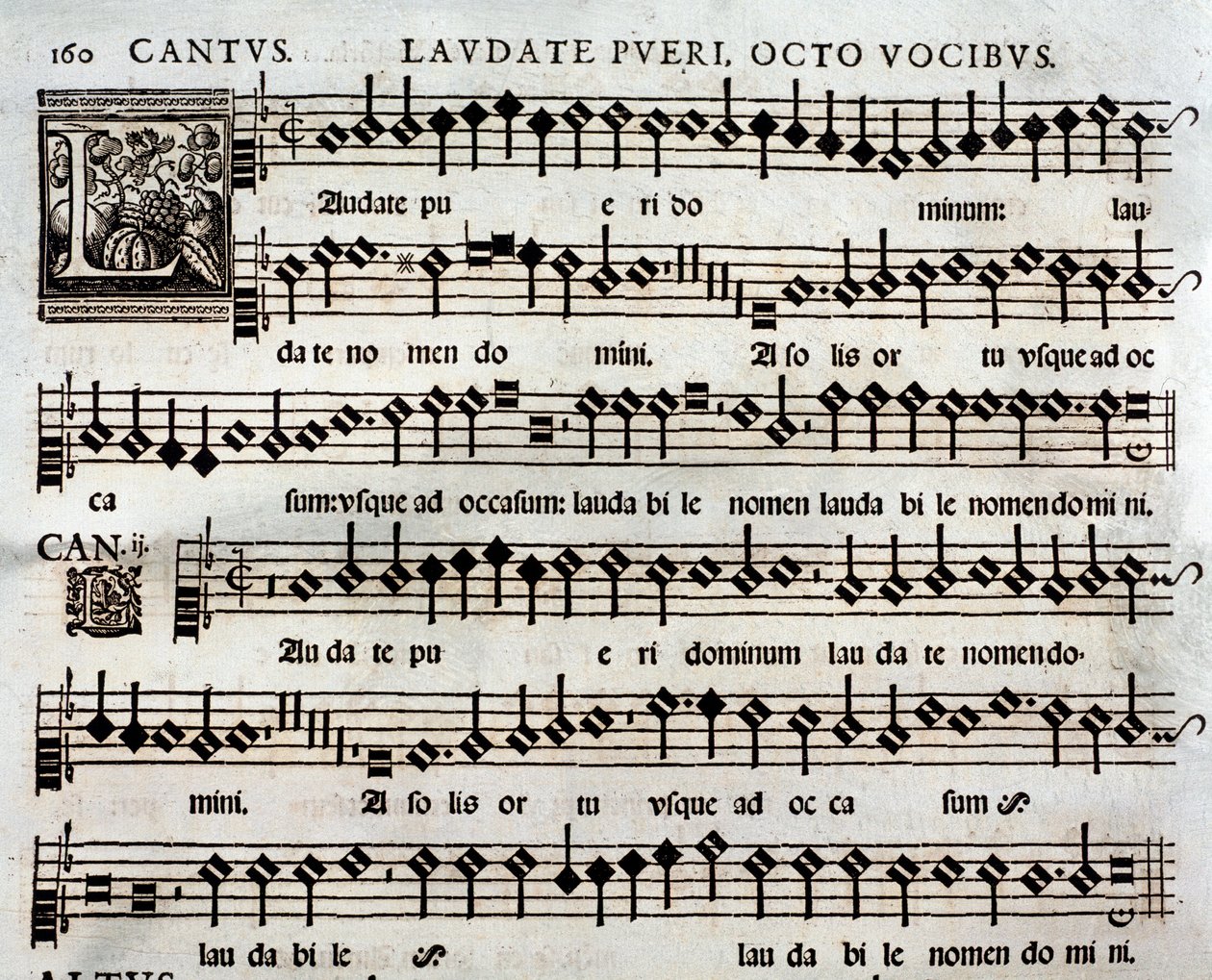 Thomas Luis de Victorian Laudate Pueri Psalmin musiikillinen partituuri sivu 8 äänellä tekijältä Unbekannter Künstler